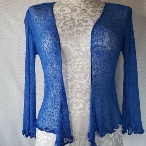 Aloha hand made blue knitted overlay